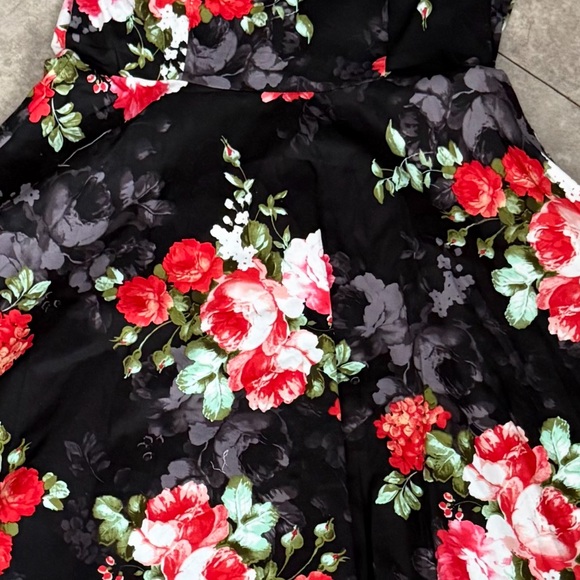 Women's Summer Printed Dress Sleeveless Retro Dress Medium Length Dress - Picture 10 of 10